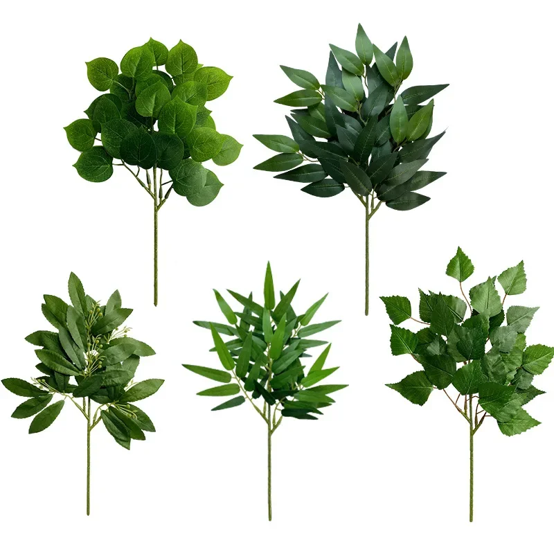 Desk Setup Plants - Simulasi hiasan bunga meja daun Apple,
