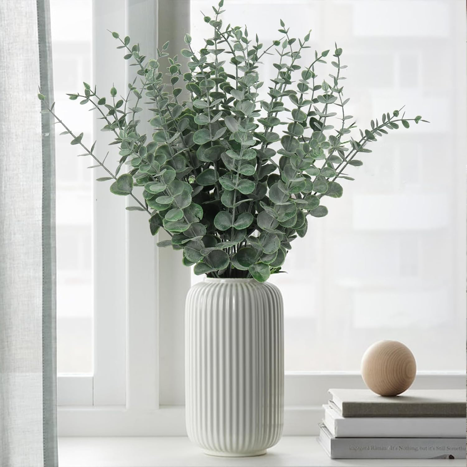 Desk Setup Plants - 10/20 Buah Tanaman Buatan Daun Kayu