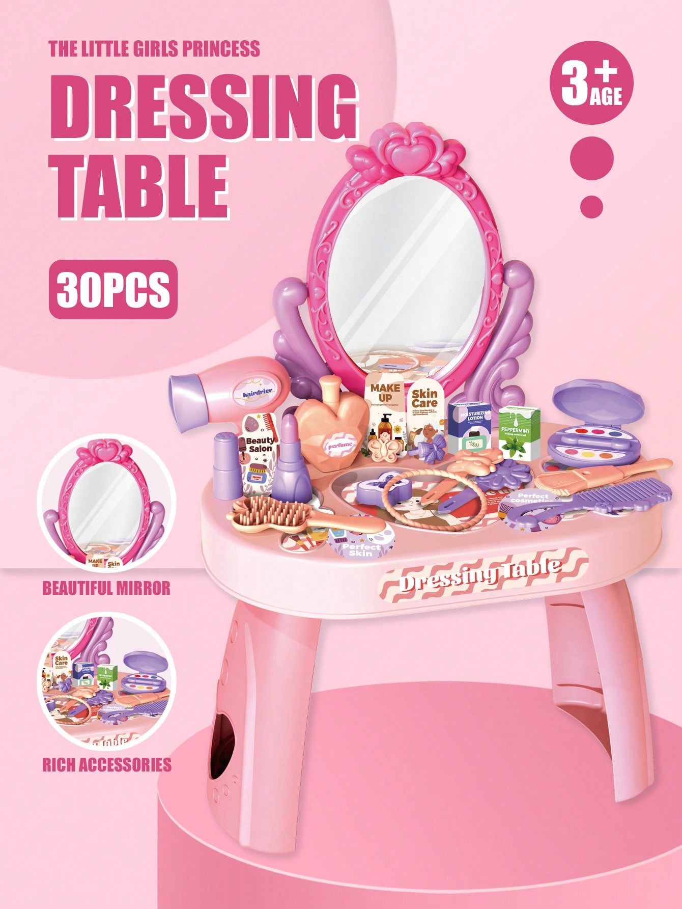 Desk Setup Kids - Set Mainan Meja Rias Putri Anak