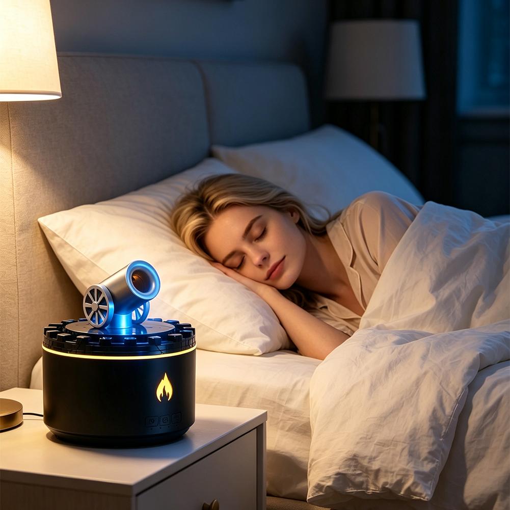 Desk Setup Design - Diffuser Aroma Ultrasonik Bentuk Meriam yang