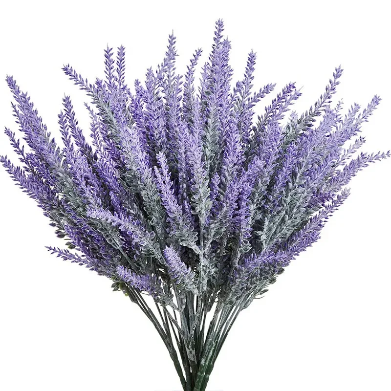Desk Setup Plants - 1 bundel buket bunga Lavender buatan