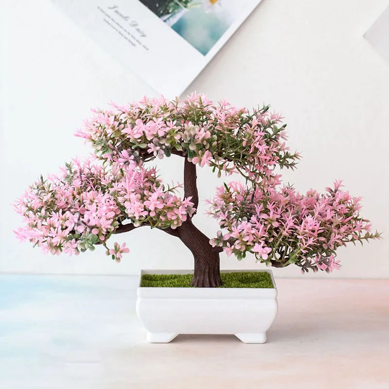 Desk Setup Plants - Tanaman Bonsai buatan, ornamen Pot bunga