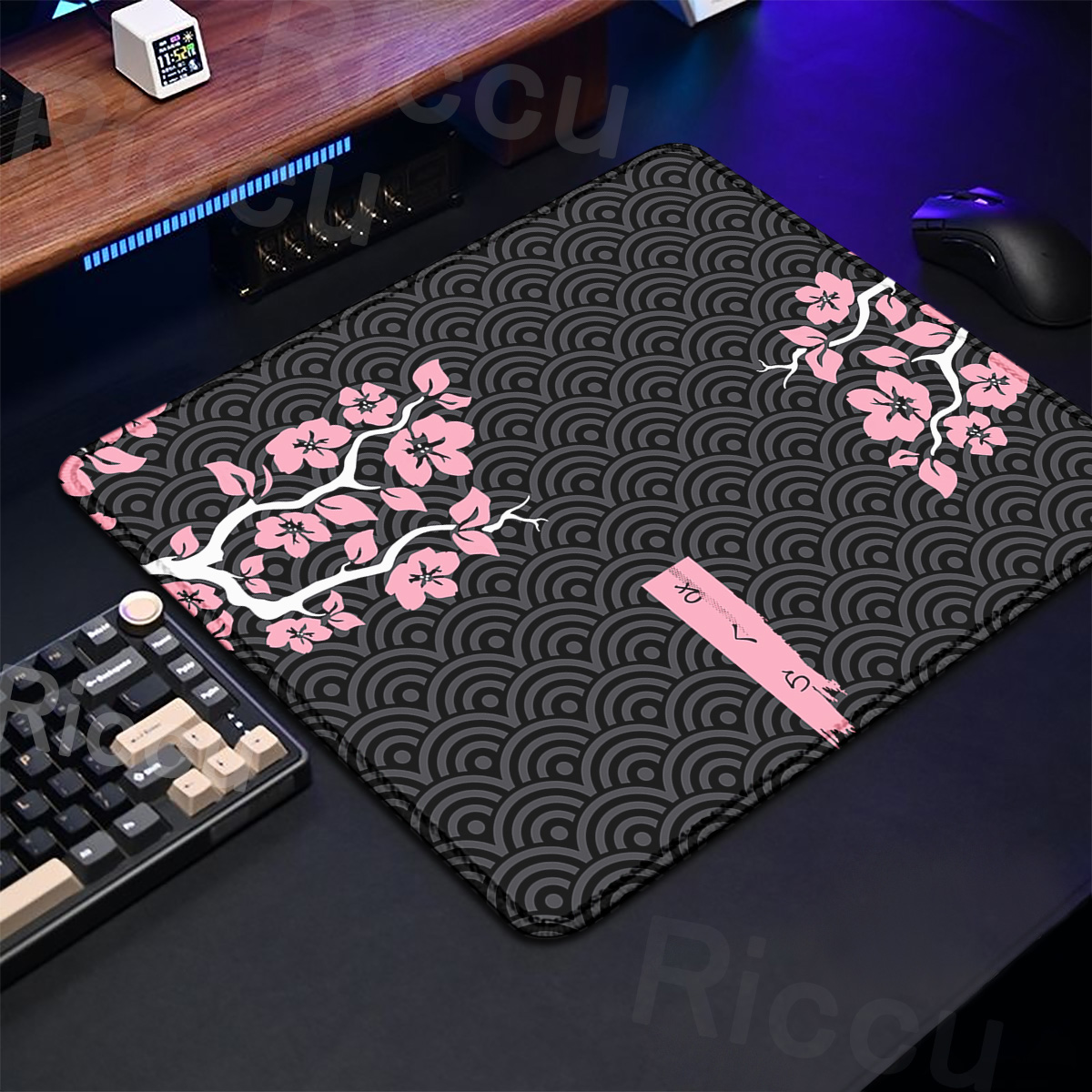Alas Mouse Gaming Sakura ungu, - Desk Setup Blue ulasan dan harga