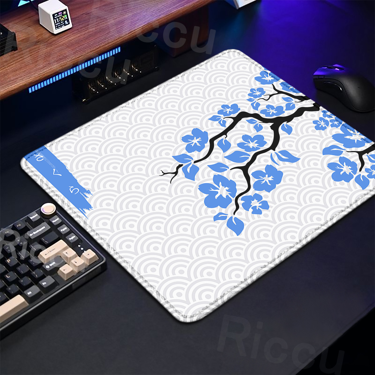 Alas Mouse Gaming Sakura ungu, - Desk Setup Blue ulasan dan harga