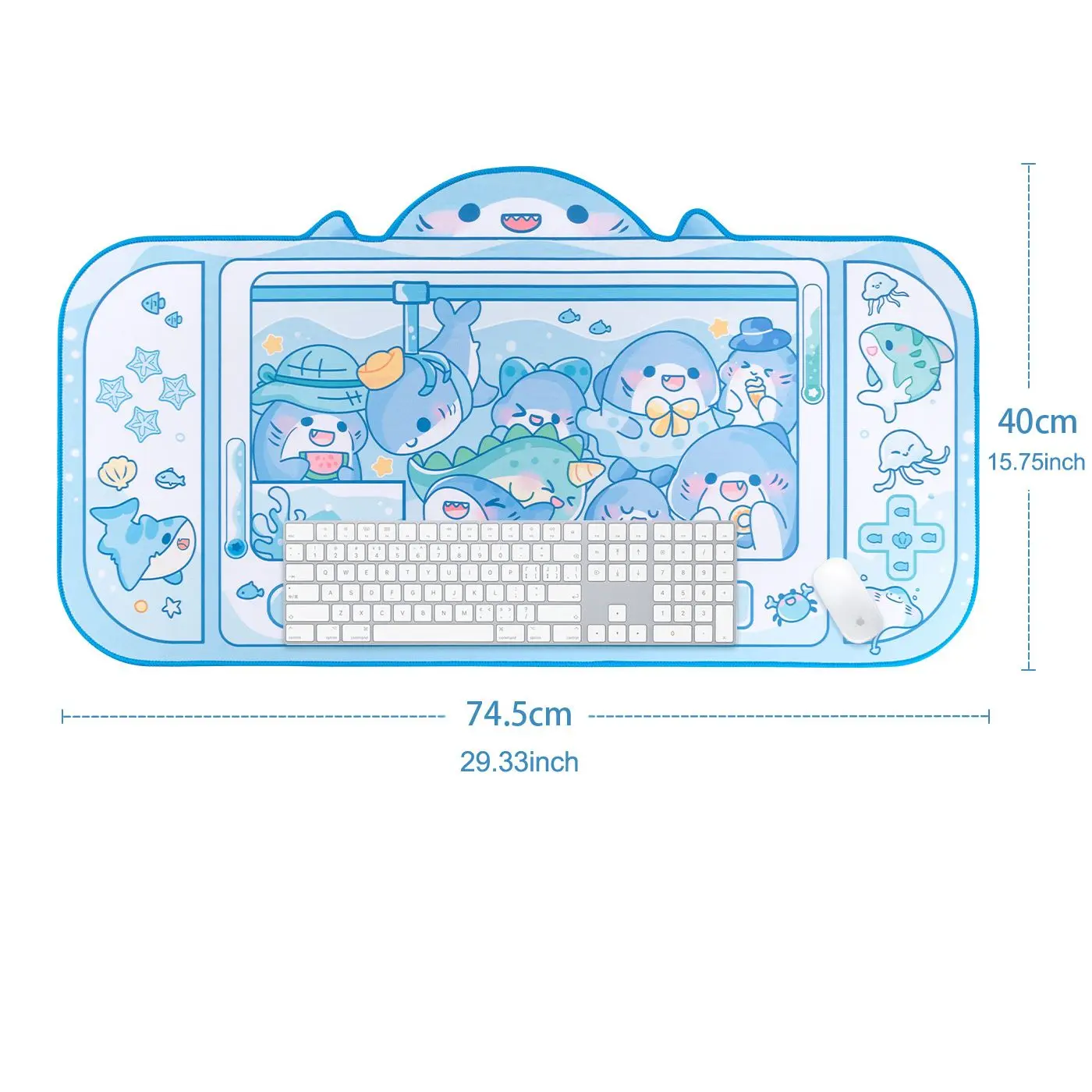 Alas Mouse Gaming Karet Kartun - Desk Setup Blue ulasan dan harga