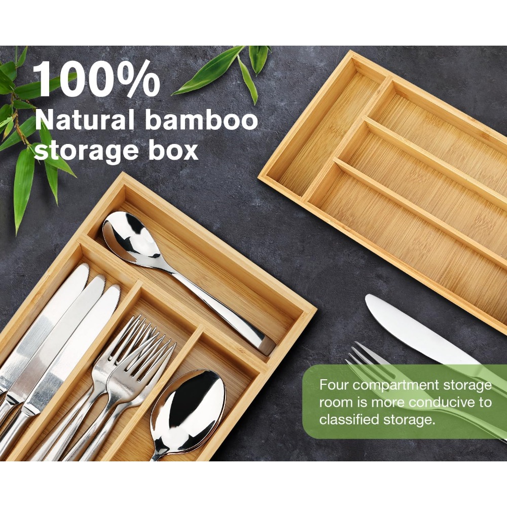 Rak Penyimpanan Serbaguna dari - Drawer Organizer Bamboo ulasan dan harga
