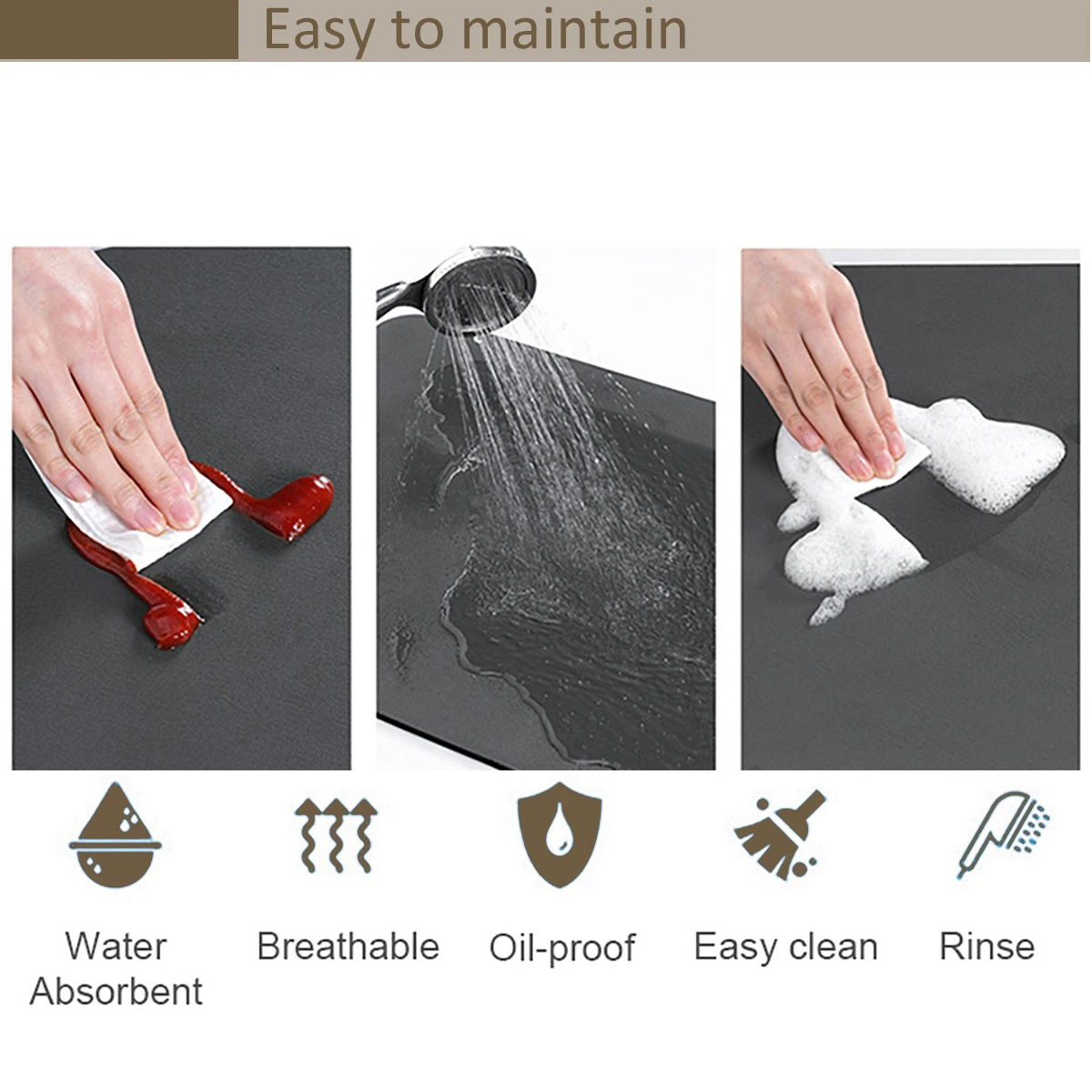 120 X60cm / 180 X90cm Alas Mej - Rubber Mat Desk ulasan dan harga