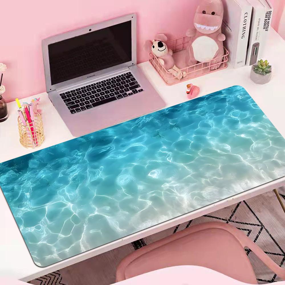 Alas Meja Karet Anti-Selip Oce - Desk Setup Blue ulasan dan harga