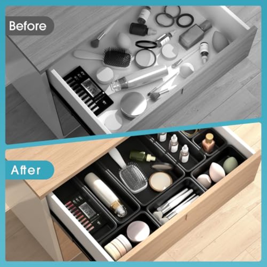 10 PCS Set Organizer Laci, 4 U - Drawer Organizer Bamboo ulasan dan harga