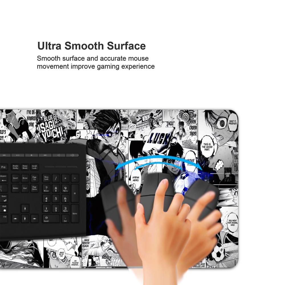 Hitam dan Putih Anime Mouse Pa - Desk Setup Blue ulasan dan harga