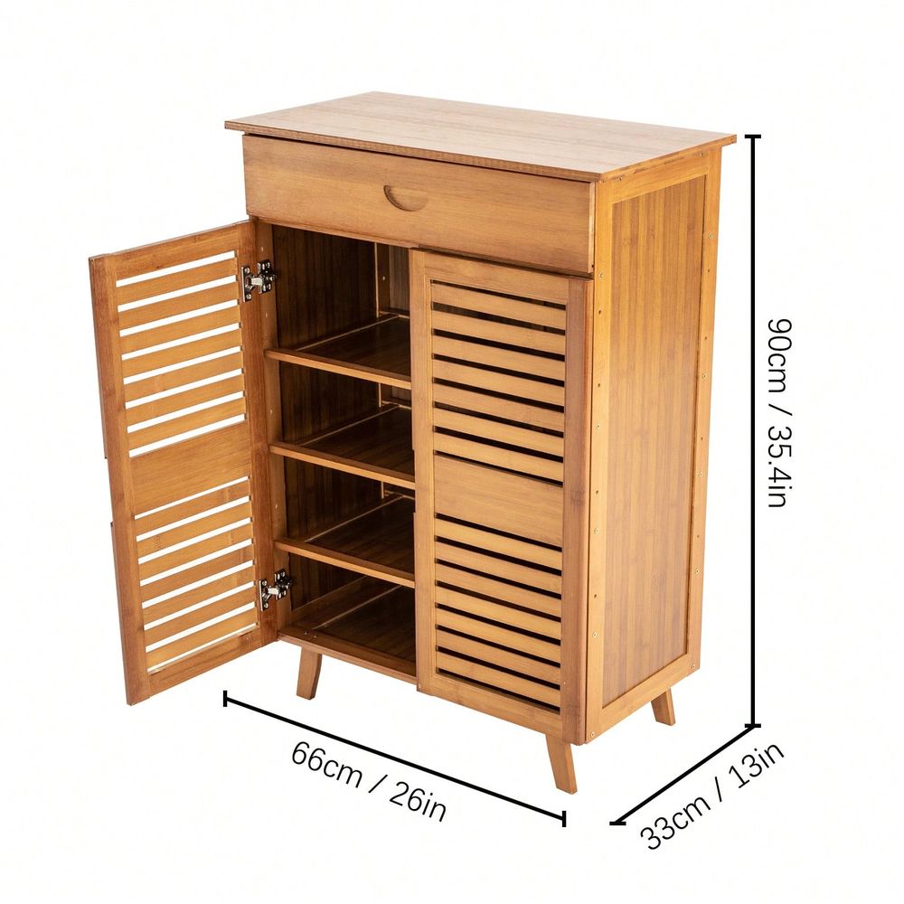 Lemari Sepatu Bambu Dengan 2 P - Drawer Organizer Bamboo ulasan dan harga
