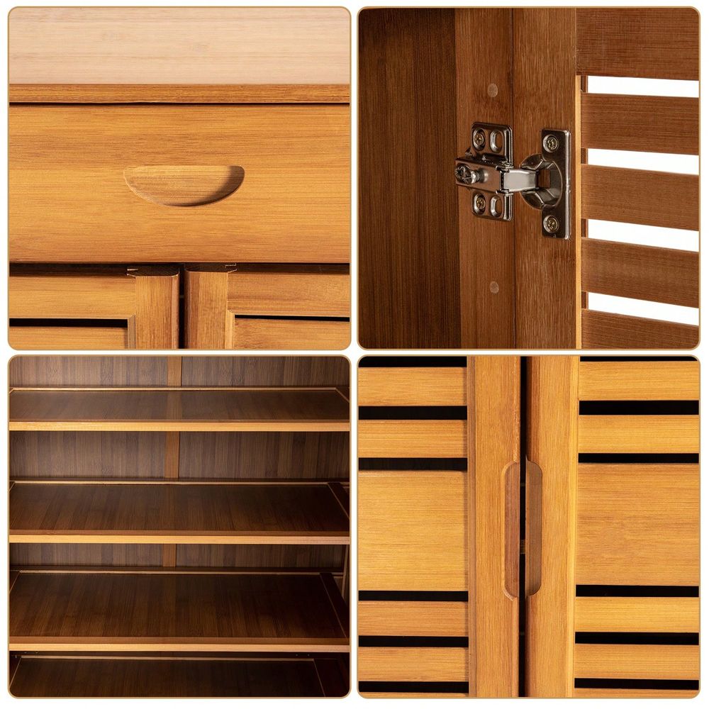 Lemari Sepatu Bambu Dengan 2 P - Drawer Organizer Bamboo ulasan dan harga