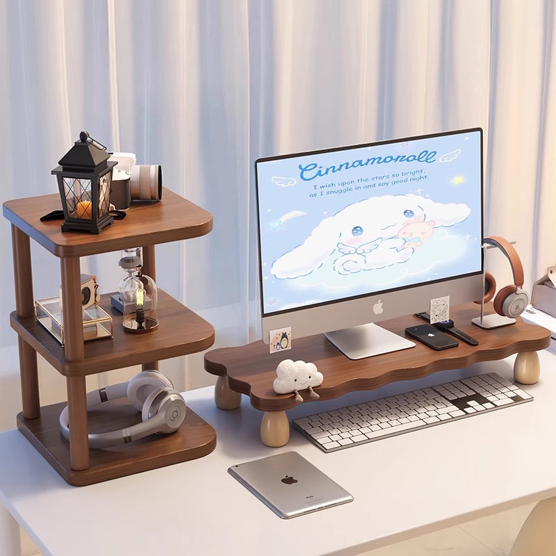 Penyangga Monitor yang Dapat D - Monitor Riser Wood ulasan dan harga