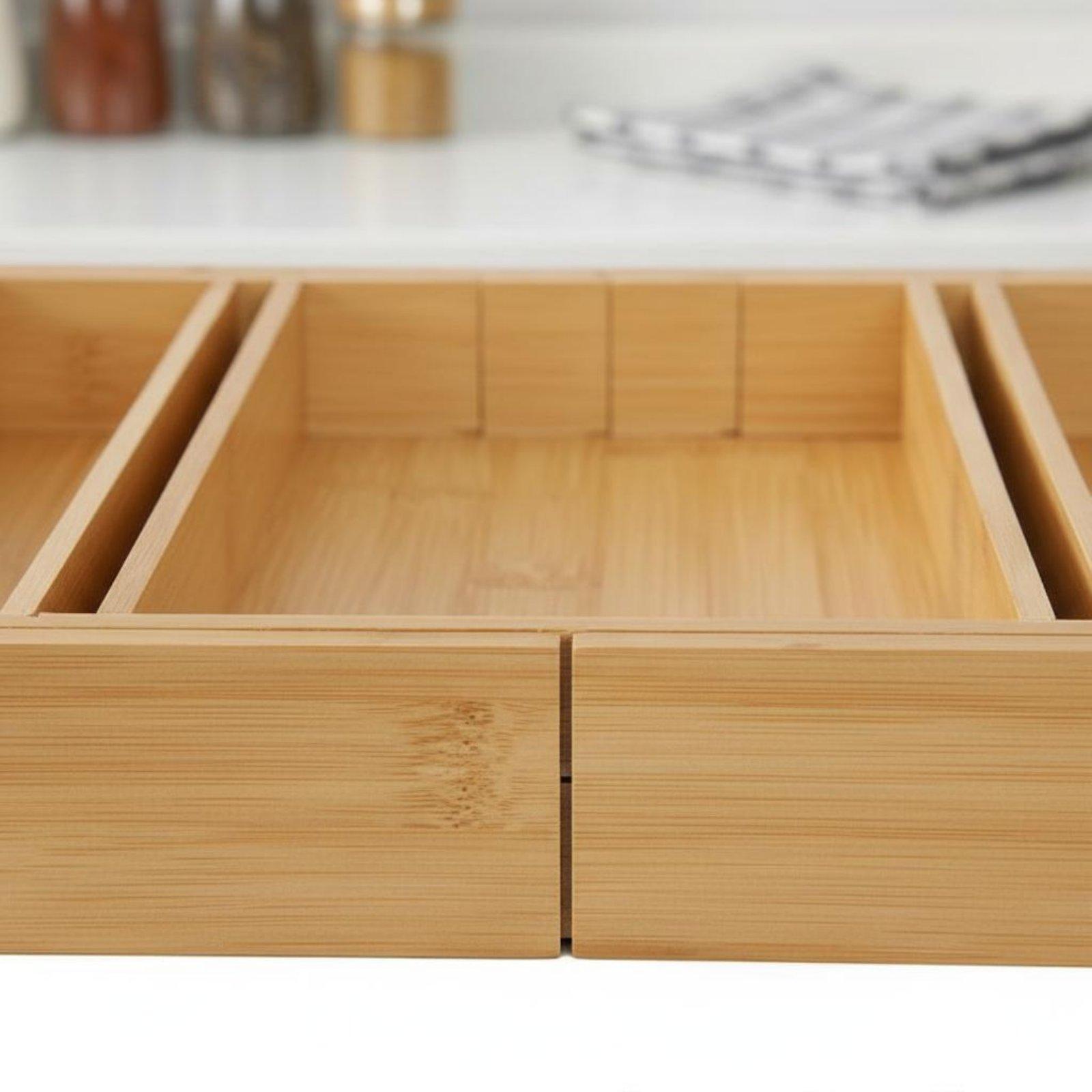 Organizer Laci Peralatan Makan - Drawer Organizer Bamboo ulasan dan harga