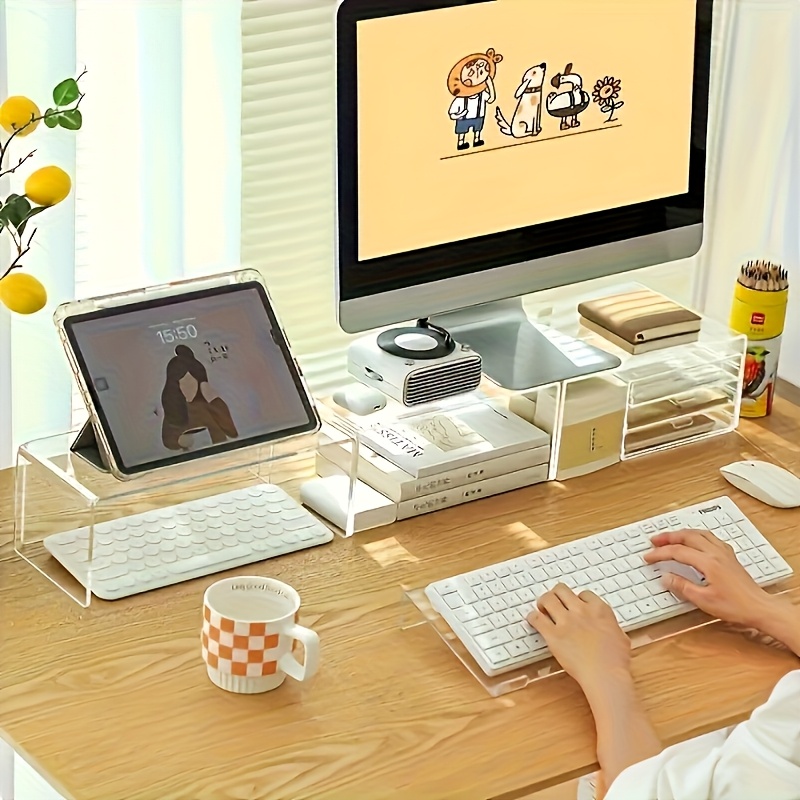 Dudukan keyboard akrilik, peng - Desk Setup Design ulasan dan harga