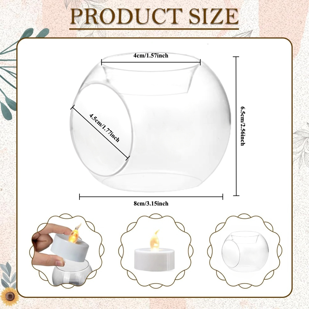 6/12 Buah Tempat Lilin Kaca Bu - Desk Setup Lamp ulasan dan harga