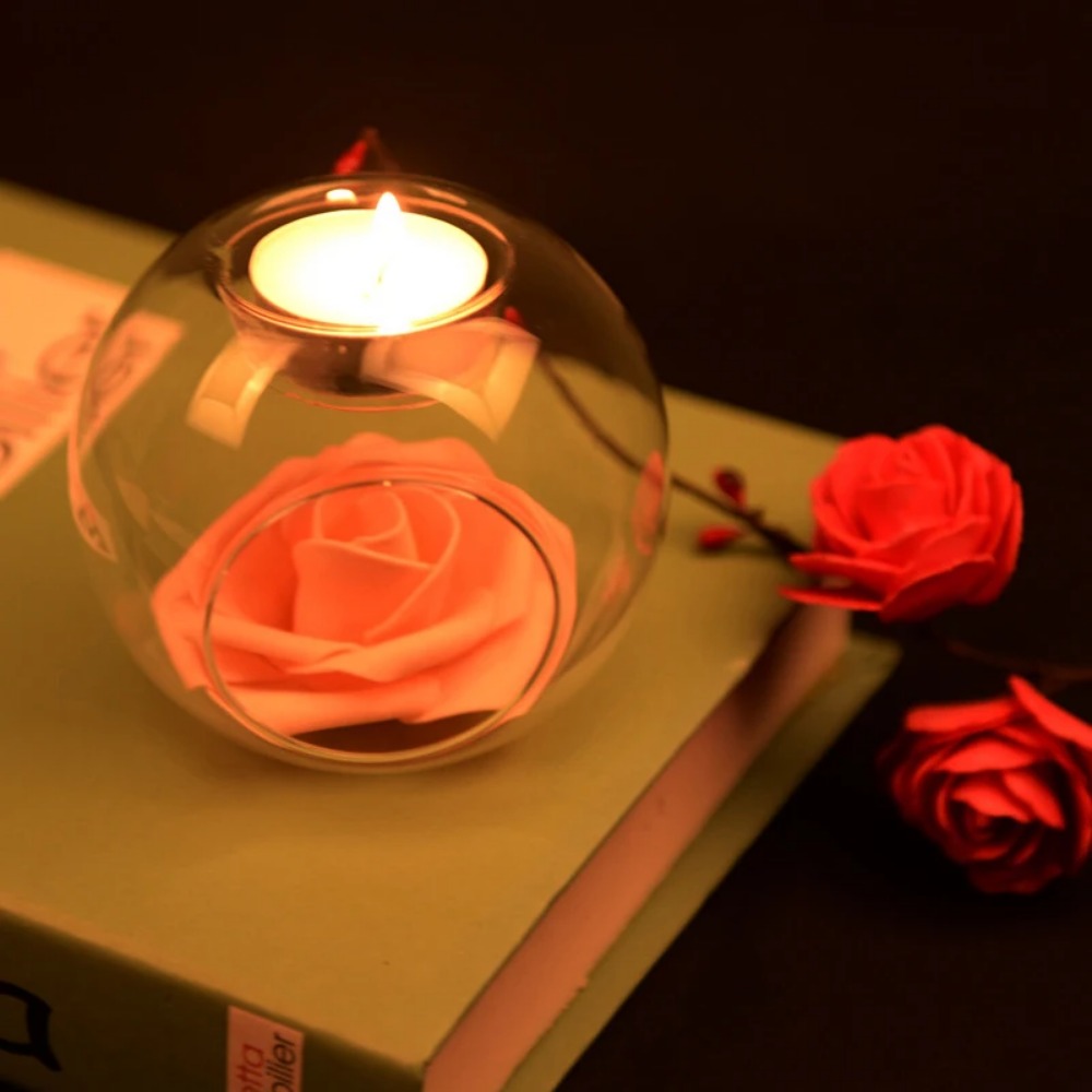 6/12 Buah Tempat Lilin Kaca Bu - Desk Setup Lamp ulasan dan harga