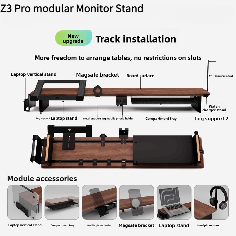 Z3 Pro Modular Monitor Riser S - Monitor Riser Wood ulasan dan harga