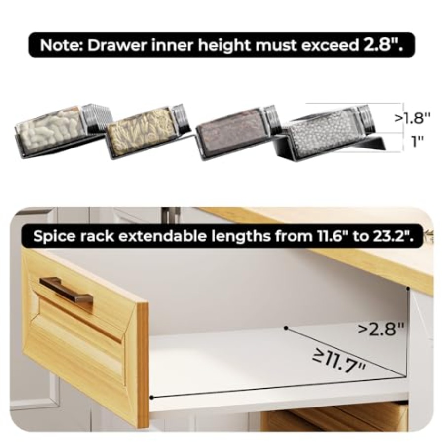 Organizer Laci Bumbu yang Dapa - Drawer Organizer Bamboo ulasan dan harga