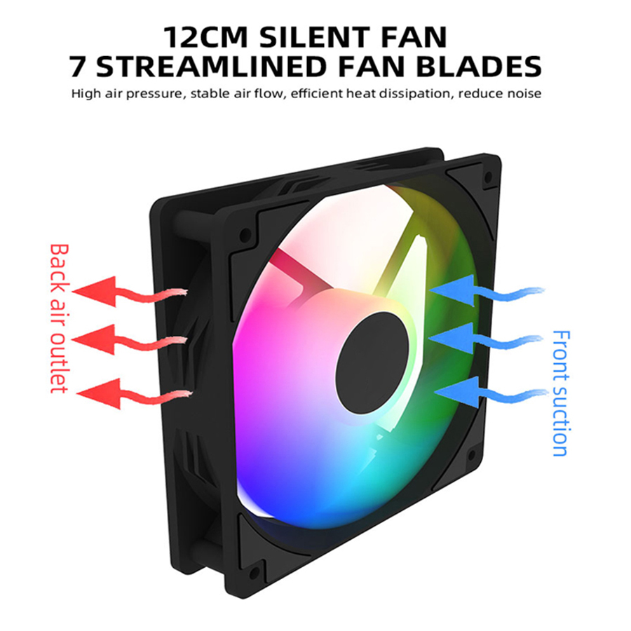 Kipas Casing PC 120Mm 12V RGB  - Desk Setup Lamp ulasan dan harga