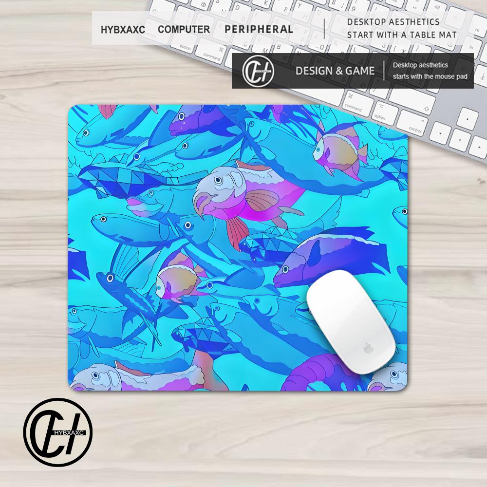 Alas Mouse HYBXAXC Motif Ikan  - Desk Setup Blue ulasan dan harga