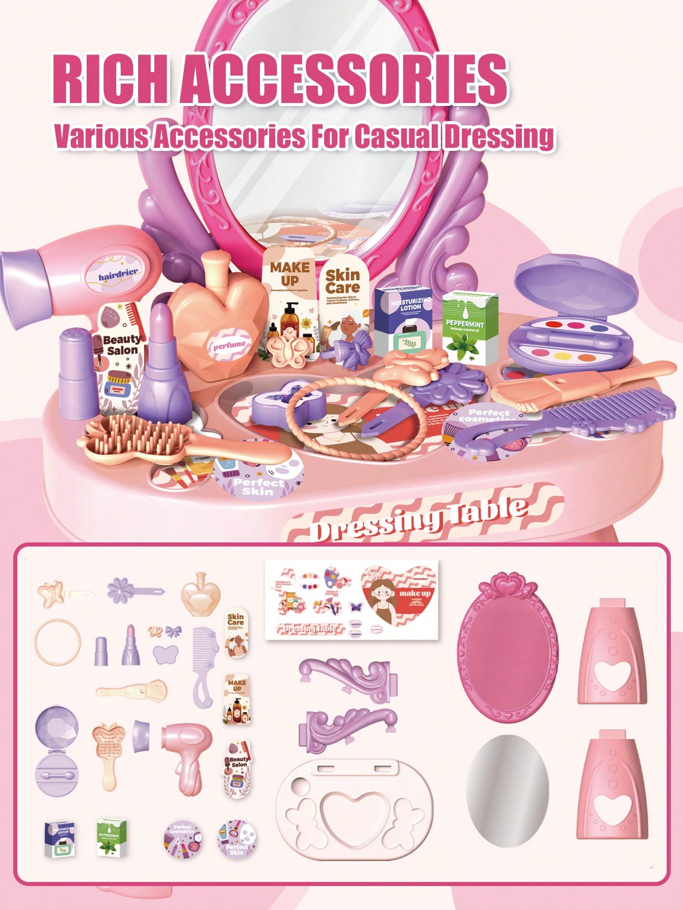 Set Mainan Meja Rias Putri Ana - Desk Setup Kids ulasan dan harga
