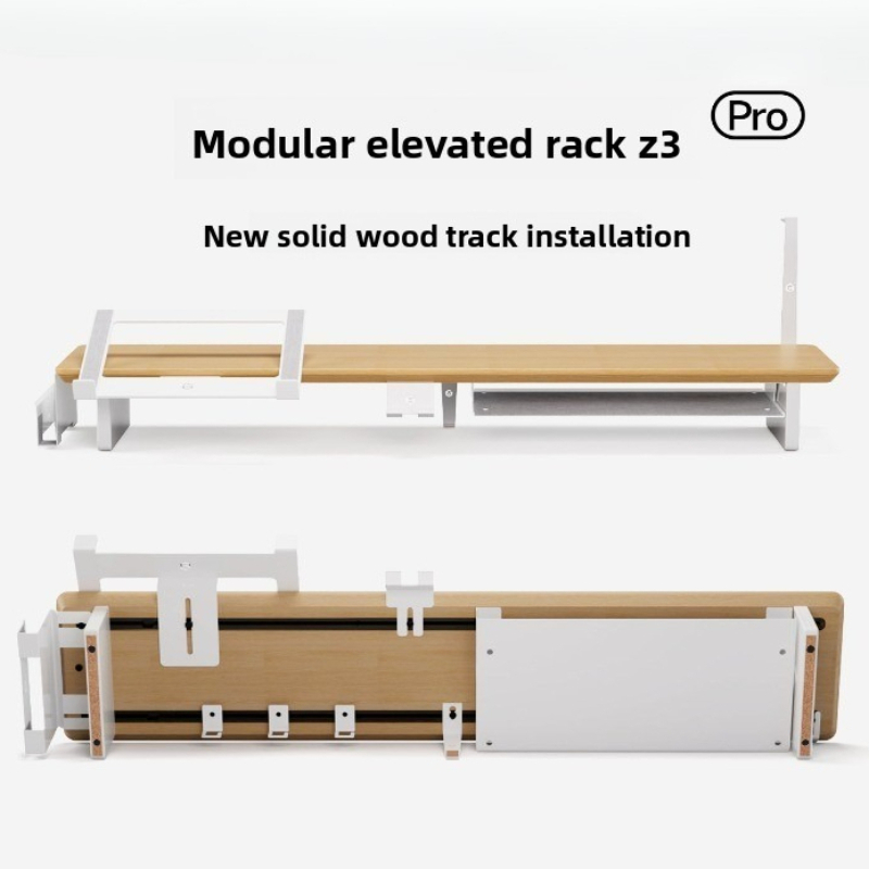 Penyangga Monitor Kayu Solid M - Monitor Riser Wood ulasan dan harga