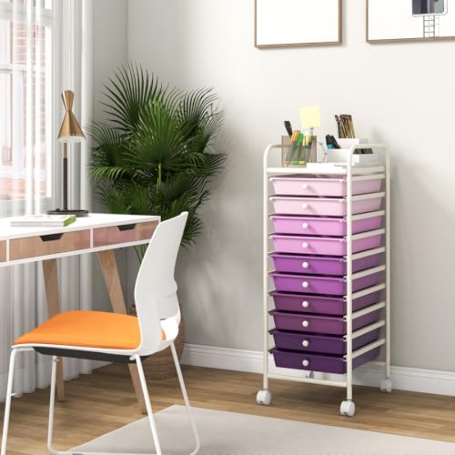 Troli Penyimpanan, Troli Serba - Drawer Organizer Bamboo ulasan dan harga