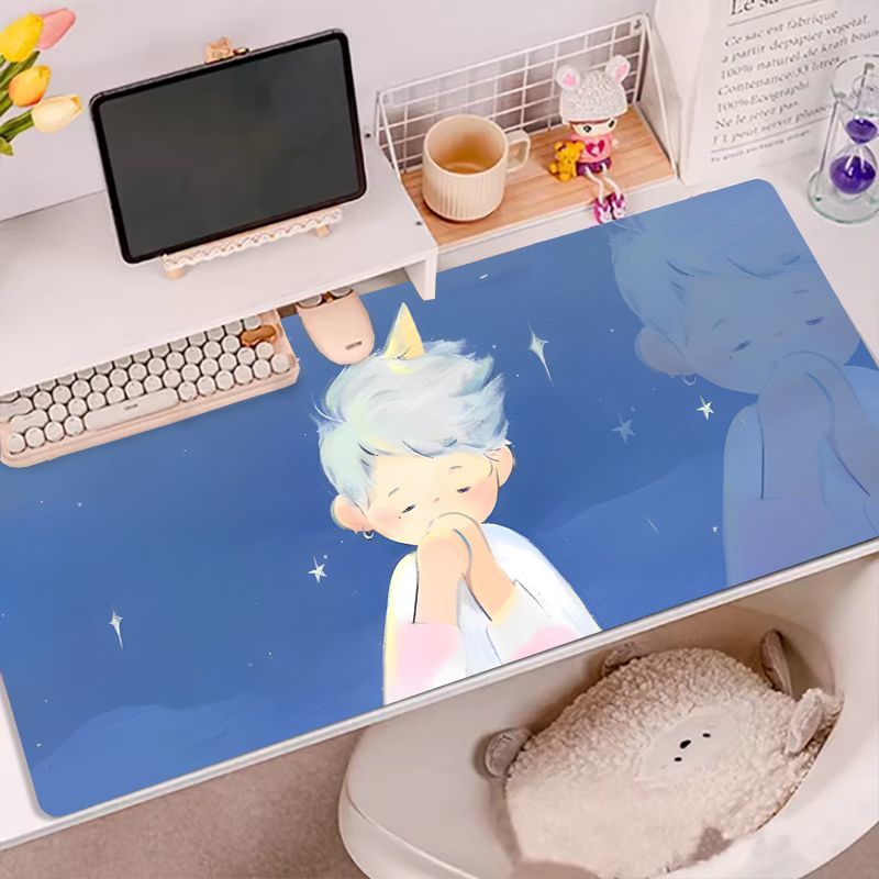 Alas Meja Kulit Pelindung Mous - Desk Setup Blue ulasan dan harga