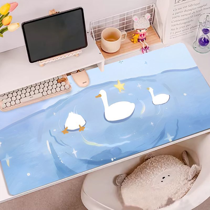 Alas Meja Kulit Pelindung Mous - Desk Setup Blue ulasan dan harga