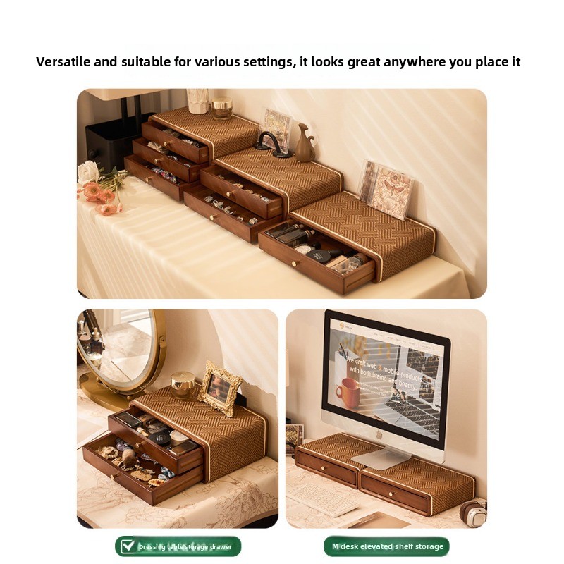 Kotak Organizer Meja Laci Vint - Drawer Organizer Bamboo ulasan dan harga