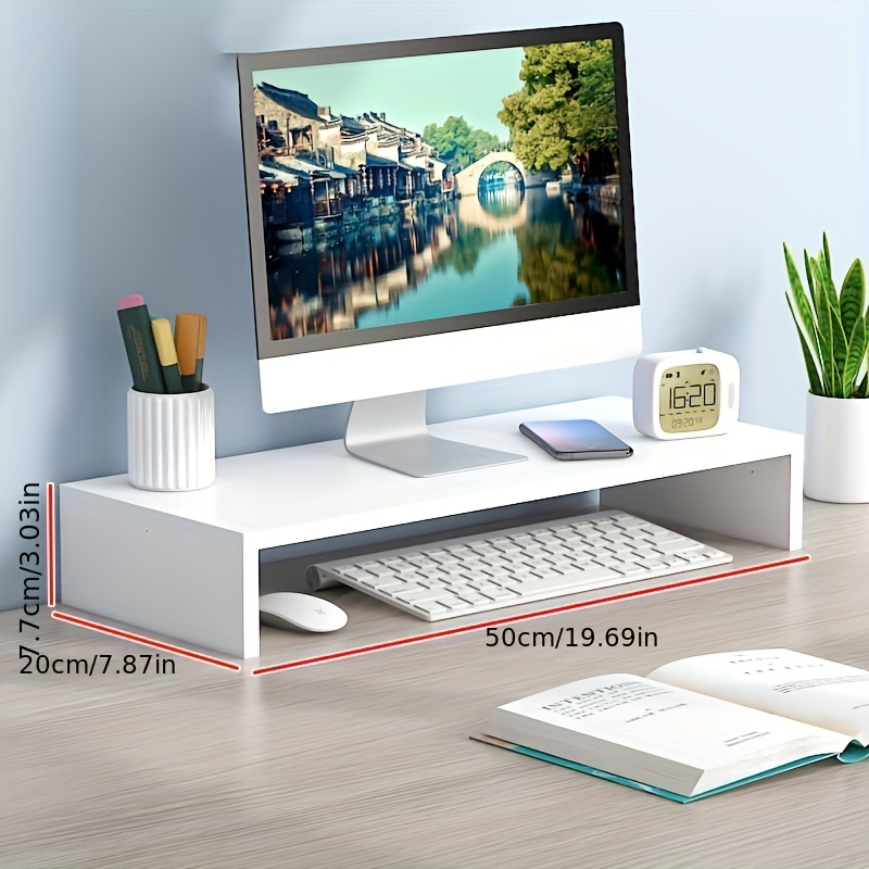 Dudukan Monitor Kayu Luas Meng - Monitor Riser Wood ulasan dan harga