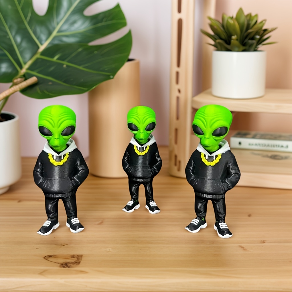 1 Buah Figur Alien Hijau denga - Desk Setup Design ulasan dan harga